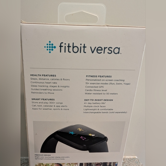 Fitbit Versa FB504 Smartwatch - Black - Small & Large Wristbands - Pre-owned - Picture 3 of 12